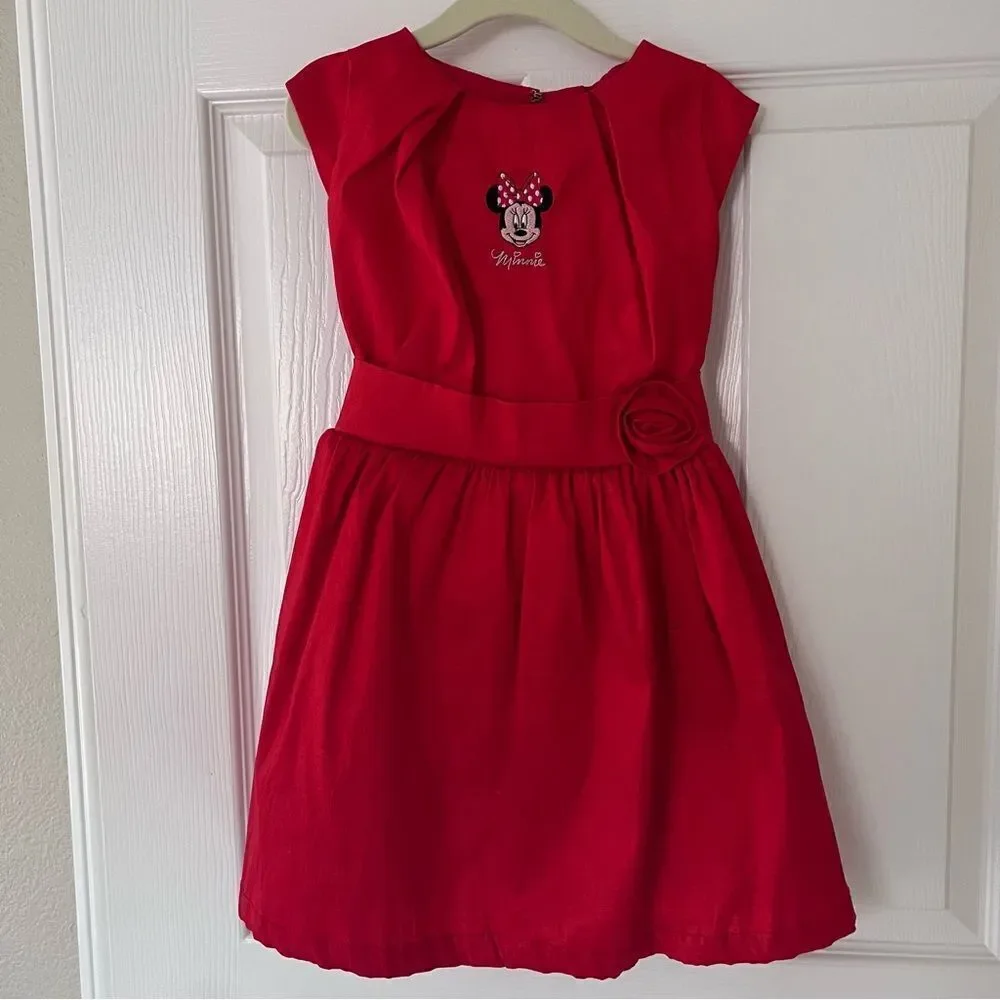 Set of 2 Dresses for Girls Size 6 Red and Cream EUC